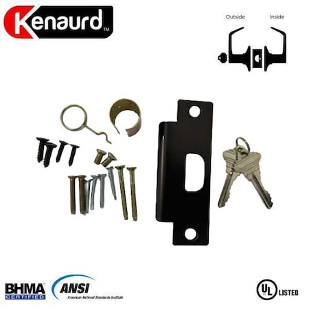 Kenaurd Kenaurd: Commerical handle grade 2 SC1 keyway, KA10 KEYWAY, 70mm latch, No 6 STYLE- STOREROOM KCL261-ORB-ST